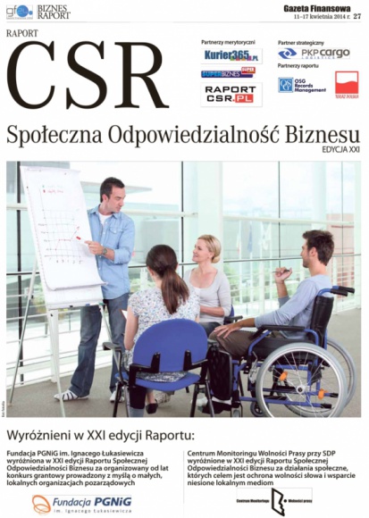 XXI edycja wyróżnień Raportu CSR BIZNES, Media i PR - Raport Społeczna Odpowiedzialność Biznesu tygodnika Gazeta Finansowa publikowany jest co kwartał i w całości poświęcony jest obszarowi CSR.