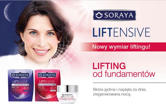 Nowa kampania marki Soraya BIZNES, Media i PR - Wystartowała kampania komunikująca relaunch marki Soraya i promująca kremy liftingujące Soraya Liftensive. Działania realizowane są w prasie oraz internecie. Zakupem i planowaniem mediów zajął się dom mediowy UM.