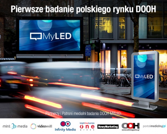 Pierwsze badanie polskiego rynku reklamy DOOH BIZNES, Media i PR - MyLED – firma integrująca cyfrowe nośniki DOOH – rozpoczyna pierwsze w Polsce badanie rynku reklamy digital OOH. Jej wyniki zostaną opublikowane już tej jesieni w szczegółowym raporcie, omawiającym obecną sytuację oraz perspektywę rozwoju cyfrowej reklamy zewnętrznej w Polsce.