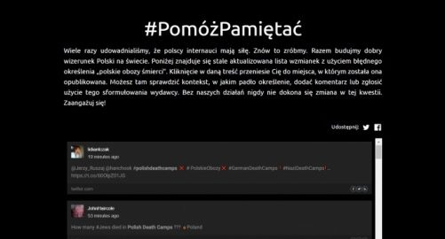 PomóżPamiętać.pl ponownie walczy z „polskimi obozami śmierci”