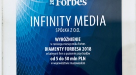Infinity Media z tytułem Diament Forbesa 2018