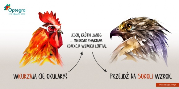 Trwa ogólnopolska kampania edukacyjno-informacyjna sieci klinik Optegra BIZNES, Media i PR - Międzynarodowa sieć klinik chirurgii okulistycznej Optegra rozpoczęła kolejną ogólnopolską kampanię edukacyjno-informacyjną – „Przejdź na sokoli wzrok”. Akcja ma podnieść świadomość zdrowotną pacjentów w zakresie nowoczesnych metod korekcji wzroku.