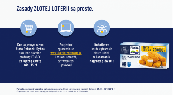Złoto do wygrania - rusza wielka loteria FRoSTY BIZNES, Media i PR - Ile waży sztabka złota? Okazję do tego, aby sprawdzić to osobiście daje FRoSTA! Nie tylko złoto, ale wiele innych nagród pieniężnych czeka na uczestników jesiennej loterii firmy.