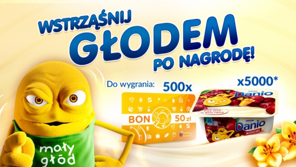 Loteria Wstrząśnij Głodem po nagrodę – nowa realizacja NAV agency i Mint Media BIZNES, Media i PR - 13 maja wystartowała loteria „Wstrząśnij Głodem po nagrodę!”, promująca produkty Danio w sieci sklepów Biedronka. Za realizację odpowiadają NAV agency oraz agencja interaktywna Mint Media.