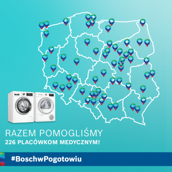 Firma BSH przeznaczyła część budżetu reklamowego na wsparcie placówek medycznych BIZNES, Media i PR - W ramach walki z pandemią koronawirusa producent AGD marki Bosch wyposażył w najpotrzebniejszy sprzęt gospodarstwa domowego ponad 220 placówek medycznych w całym kraju. Wartość przekazanej pomocy wyniosła łącznie milion złotych, o tę kwotę firma obniżyła swój budżet marketingowy.