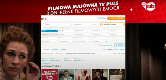 Adexon z majowymi kampaniami digital dla TV Puls BIZNES, Media i PR - Sieć reklamy Adexon przeprowadziła kampanię digital dla TV Puls, promującą filmowe propozycje stacji na majówkę. W działaniach wykorzystano niestandardowy format reklamowy - videobacklayer. Emisja spotów odbyła się w serwisie OLX.pl.