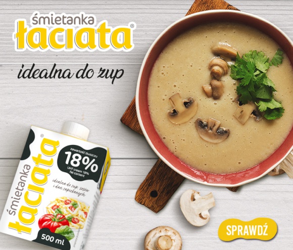 Śmietanki Łaciate w jesiennej kampanii reklamowej BIZNES, Media i PR - W mediach rozpoczęła się nowa kampania reklamowa śmietanek Łaciatych 0,5 l o zawartości tłuszczu 12% i 18%. W jesiennej odsłonie aktywności marketingowych zaplanowano działania digitalowe oraz billboardy sponsorskie emitowane w największych stacjach telewizyjnych.