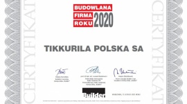 Tikkurila z tytułem „Budowlanej Firmy Roku 2020” Firma, BIZNES - Tikkurila Polska S.A. po raz kolejny znalazła się w gronie najlepszych firm w branży budowlanej, a Remigiusz Skąpski, Prezes Zarządu, uhonorowany został tytułem „Osobowość Branży 2020”.